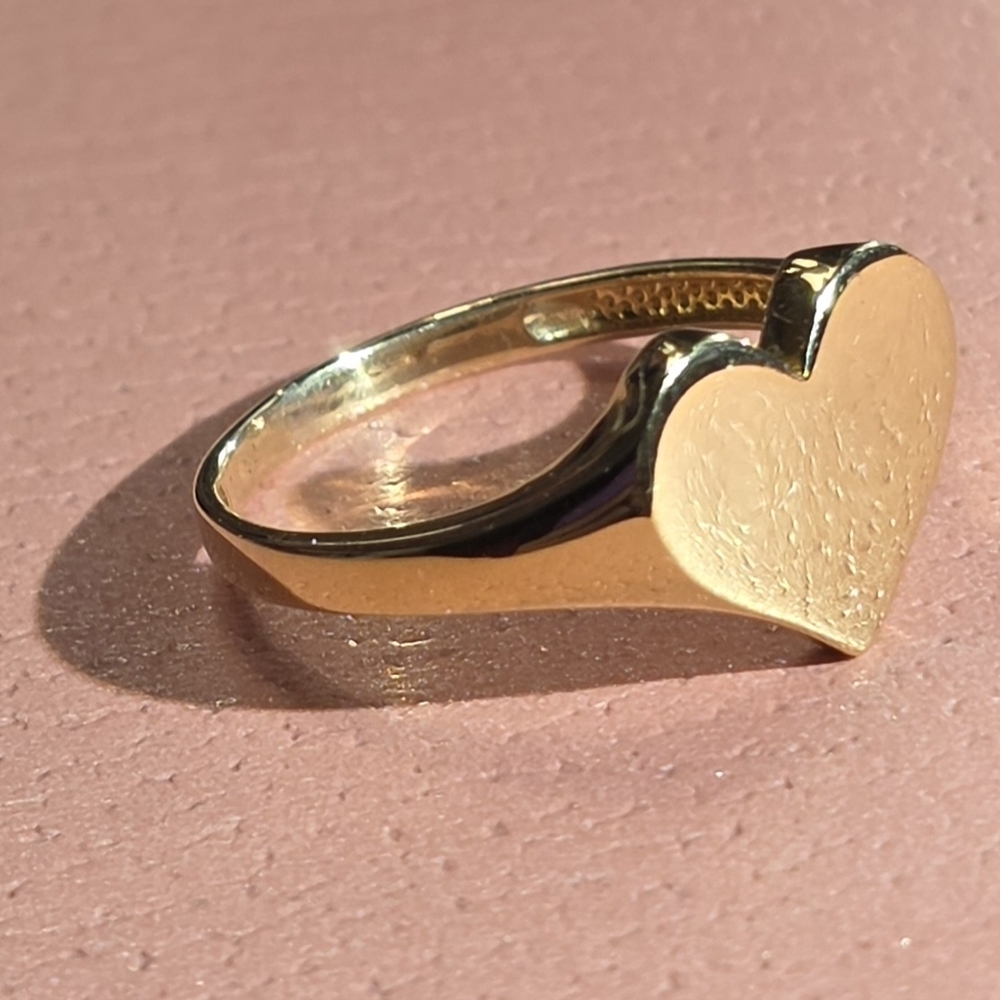 ππ18K Real Gold Heart Ringππ - Picture 2 of 5